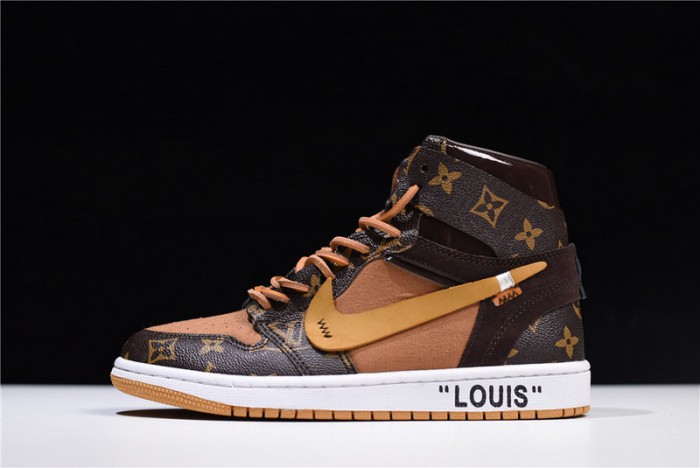 l**is v*t*n x ow x air jordan 1 cusT0ms mens aq0818-202