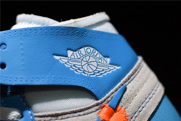 OW Air Jordan 1 Powder Blue UNC AQ0818-148