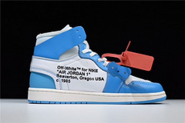 OW Air Jordan 1 Powder Blue UNC AQ0818-148