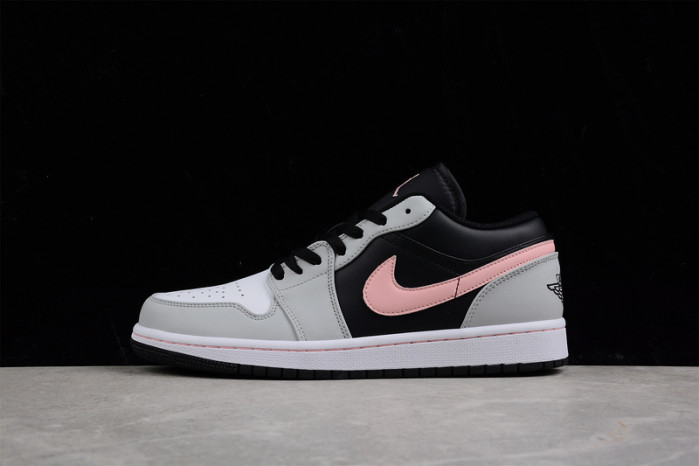 AIR JORDAN 1 LOW WHITE GREY BLACK PINK 553558-062