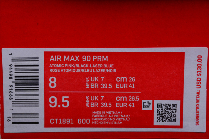 nike air max 90 aT0mic pink solar flare ct1891-600