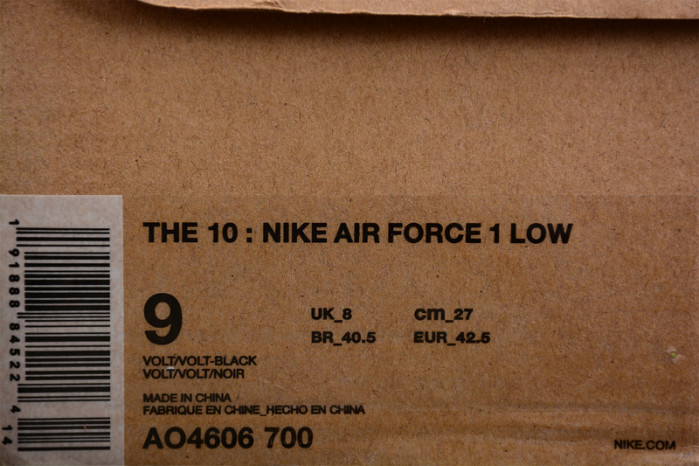 OW Nike Air Force 1 Low Volt AO4606-700