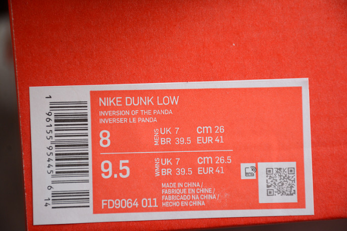 Nike Dunk Low "Reverse Panda"FD9064-011