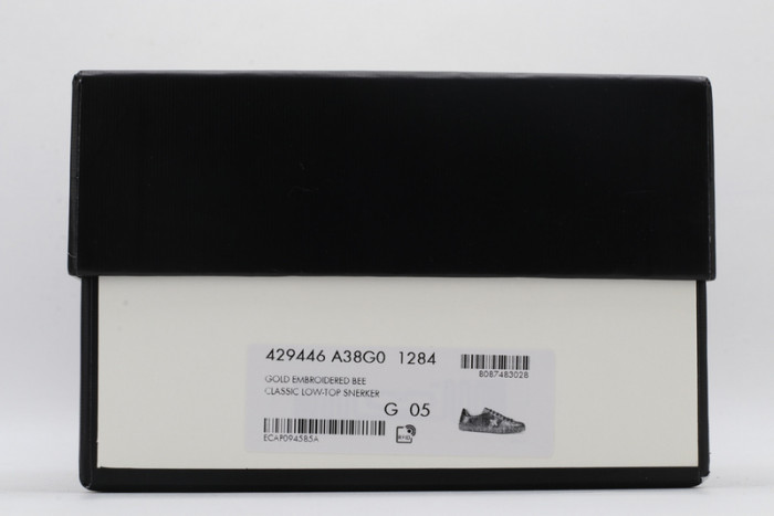 GC Ace Embroidered Low-Top Sneaker black with bee mens 431942-A38G0