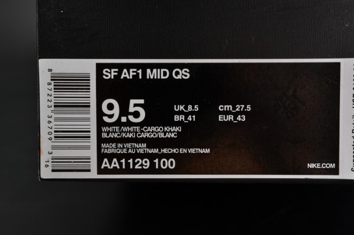 Nike SF-AF1 Mid“White Tiger Camo” mens AA1129-100