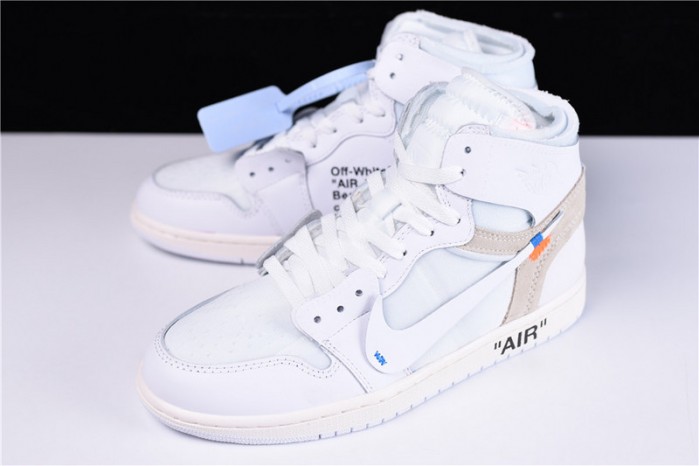 OW Air Jordan 1 Retro High White AQ0818-100
