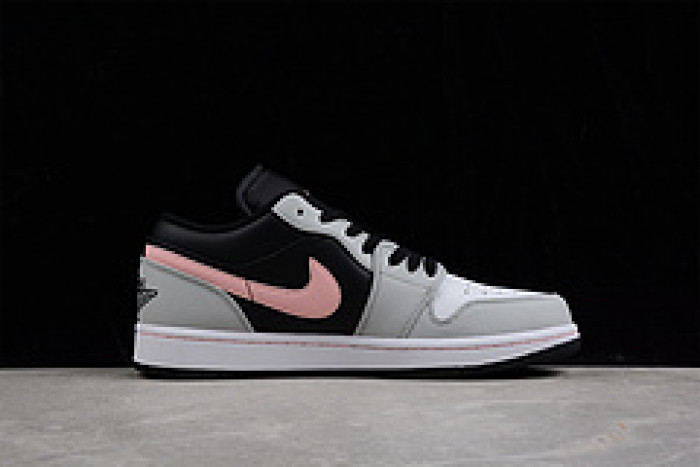 AIR JORDAN 1 LOW WHITE GREY BLACK PINK 553558-062